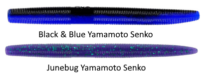 Black and Blue Color Soft Baits