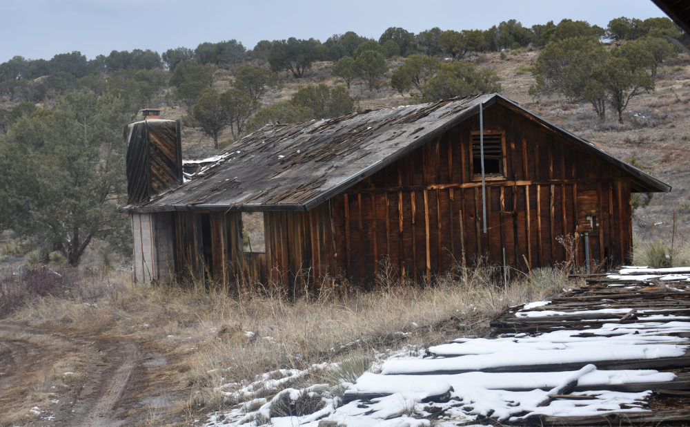 Seneca Lake Arizona-one of the abandoned cabins taken from the restaurant.