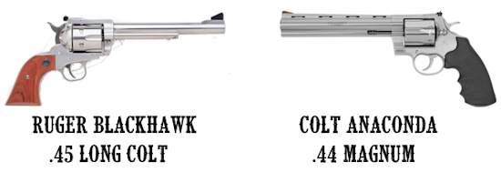 Handguns - Roger Blackhawk .45 Long Colt - Colt Anaconda .44 Magnum